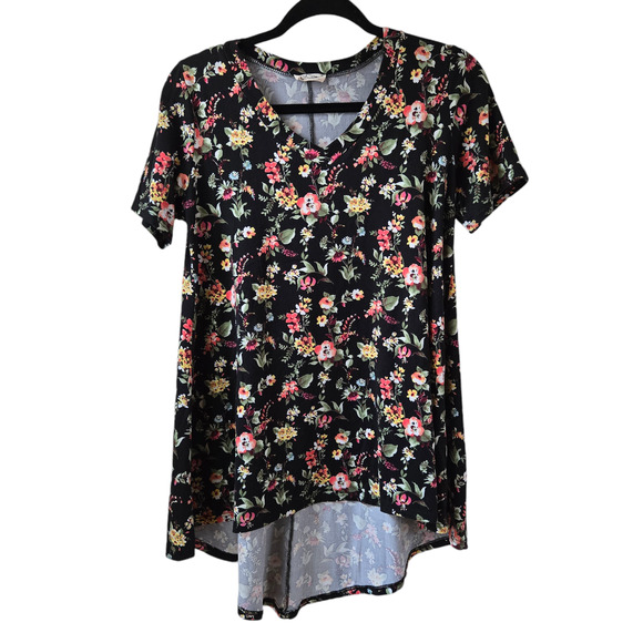 Blumin Floral Hi-Low Short Sleeve Shirt Women's Size Small - Picture 1 of 4